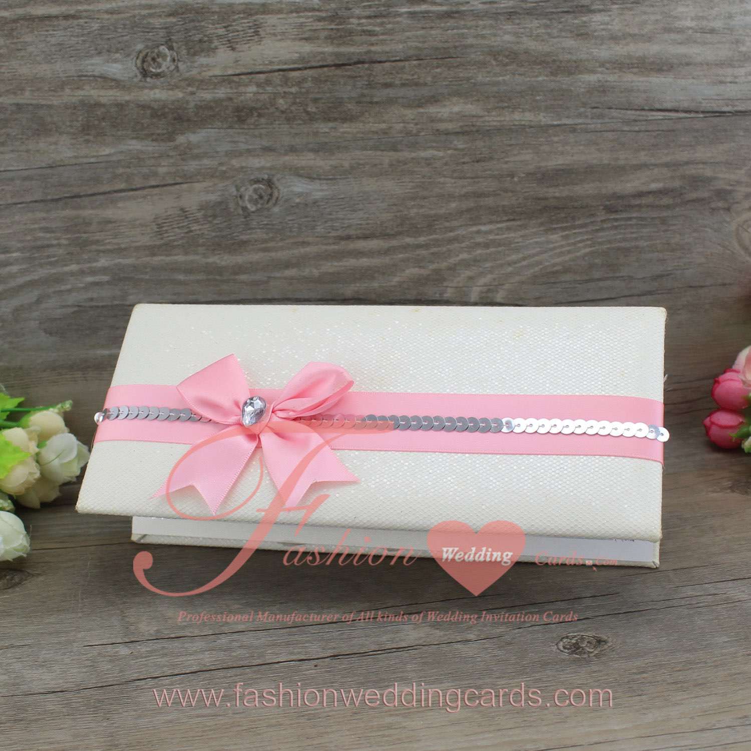 Unusual Glitter Wedding Money Wallet Invitations Cards